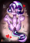  calena cutie_mark dialogue equid female friendship_is_magic genitals hi_res horn mammal my_little_pony one_eye_closed pussy solo starlight_glimmer_(mlp) unicorn wink 