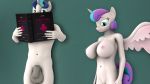  16:9 3d_(artwork) aged_up anthro anthrofied balls big_breasts book breasts daughter digital_media_(artwork) duo english_text equid father father_and_child father_and_daughter female flaccid flurry_heart_(mlp) friendship_is_magic genitals hi_res horn male mammal my_little_pony nude parent parent_and_child penis senthaurekmern shining_armor_(mlp) text unicorn widescreen winged_unicorn wings 
