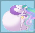  anthro big_breasts big_butt bikini breasts butt clothing equid female forfun41 friendship_is_magic hi_res horn huge_breasts hyper hyper_breasts hyper_pregnancy mammal my_little_pony pregnant princess_celestia_(mlp) solo swimwear winged_unicorn wings 