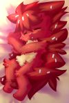  2010 ambiguous_gender anthro blush dagasi digital_media_(artwork) flaky_(htf) fur happy_tree_friends lying mammal nude open_mouth porcupine red_body red_fur rodent sleeping solo teeth tongue white_body white_fur 