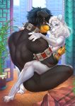  2020 anthro anthro_on_anthro anthro_penetrated anthro_penetrating anthro_penetrating_anthro areola breasts canid canine canis digital_media_(artwork) domestic_dog duo felid feline female female_penetrated hair hi_res machairodontine male male/female male_penetrating male_penetrating_female mammal nipples penetration sex smile sorafoxyteils white_hair 