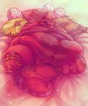  anklet anthro bed belly big_belly bracelet chubby_cheeks claws clothed clothing dewlap_(anatomy) digit_ring divinity:_original_sin_2 double_chin furniture hi_res jewelry lizard lizard_(divinity) love_handles lying male morbidly_obese morbidly_obese_male obese obese_male on_back on_bed open_mouth open_smile overweight overweight_male pillow red_body red_scales reptile ring saltypantz scales scalie skimpy smile solo the_red_prince thick_tail thick_thighs toe_claws toe_ring video_games 