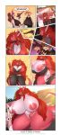  anthro big_breasts big_butt breasts butt dragon female fish hair heterochromia hi_res huge_breasts huge_butt hyper hyper_breasts long_hair marine nude pinkkatfox red_hair scalie shark solo_focus transformation weapon 