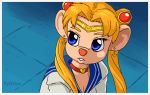  2020 anthro blonde_hair blue_eyes chip_&#039;n_dale_rescue_rangers clothed clothing digital_media_(artwork) disney female fur gadget_hackwrench hair humanoid mammal meme mouse murid murine redraw rodent sailor_moon_(series) sailor_moon_redraw_challenge sailor_uniform simple_background solo vylfgor 