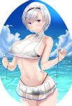  azur_lane bikini nyannzou789 reno_(azur_lane) see_through swimsuits undressing wet 