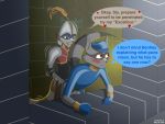  anthro anthro_on_anthro balls bodily_fluids duo dustin_c_(artist) genitals hi_res humanoid_genitalia humanoid_penis incest_(lore) knight male male/male male_penetrating mammal penetration penis procyonid raccoon saliva sir_galleth_cooper sly_cooper sly_cooper_(series) sony_corporation sony_interactive_entertainment sucker_punch_productions video_games warrior 