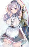  azur_lane dido_(azur_lane) maid shibaebi_(yasaip_game) sword thighhighs 