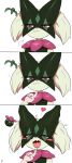 &lt;3 ambiguous_gender anthro biped blush duo fur generation_9_pokemon green_body green_fur hi_res human mammal meowscarada nintendo pink_body pink_eyes pokemon pokemon_(species) suru56nee