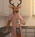 absurd_res anthro bulge clothing deer hi_res koba male mammal solo underwear