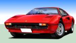  car directman ferrari ferrari_308 motor_vehicle no_humans original red_car shadow vehicle_focus 