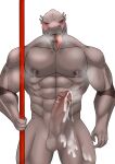 abs anthro balls biceps bodily_fluids cum genital_fluids genitals hi_res itsuki_yuuto lactating lizard male male_lactation muscular muscular_anthro muscular_male nipples pecs penis rak_wraithraiser reptile scalie solo tongue tongue_out tower_of_god vein veiny_penis wraithraiser