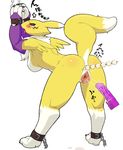  anal anal_beads anus barefoot bdsm blush bondage bound breasts clitoris digimon dildo furry kemonon nude object_insertion pussy pussy_juice pussy_juice_trail renamon tail translation_request uncensored 