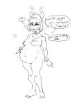 &lt;3 2023 2_horns 5_fingers alien alien_humanoid areola belly big_areola big_belly black_and_white breasts collar daraya_jonjet dialogue english_text female fingers hair hiveswap homestuck horn horned_humanoid humanoid mhdrawin monochrome ms_paint_adventures navel nipple_piercing nipples not_furry nude piercing pregnant pregnant_female short_hair smile solo text troll_(homestuck) webcomic