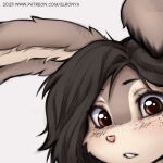 anthro elronya fan_character female freckles hair lagomorph leporid long_hair mammal rabbit ronya solo suvi_(elronya)