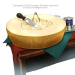  artist_name cheese copyright_notice email_address food food_focus highres no_humans original parmesan_cheese table tin_(container) tongs uroyama_(macrophage) white_background 