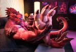 3d_(artwork) 4_toes absurd_res anthro blender_(software) digit_ring digital_media_(artwork) feet foot_fetish foot_focus hi_res jewelry lizard male reptile ring scalie solo stormrider toe_ring toes zartersus