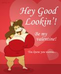  anthro beauty_mark big_breasts breasts canid canine canis cleavage clothed clothing domestic_dog female herding_dog hi_res holidays huge_breasts mammal pastoral_dog satsumalord solo valentine&#039;s_day welsh_corgi 