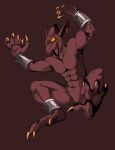 abs anklet bracelet capcom demon demon&#039;s_crest empty_eyes featureless_chest featureless_crotch firebrand gargoyle gargoyle&#039;s_quest hi_res humanoid_pointy_ears jewelry male nude pecs red_arremer red_body shiuk solo