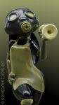 3d_(artwork) anthro apron boots clothing collar comorito digital_media_(artwork) disney female footwear gas_mask gloves handwear hi_res judy_hopps latex mask sex_toy solo transparent_sex_toy zootopia