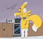 anthro bandai_namco butt cooking digimon digimon_(species) female hi_res renamon sarek_aran_desian