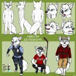 anthro blue_eyes canid canine canis fur hi_res male mammal martin_silverhowl_(readerno31142) model_sheet solo white_body white_fur wolf ziegelzeig
