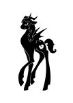 &lt;3 2015 2_horns alternate_species black_and_white closed_smile cutie_mark digital_drawing_(artwork) digital_media_(artwork) drip_effect dripping_heart ear_piercing ear_ring ears_back equid equine female feral front_view full-length_portrait hair hasbro hi_res hooves horn horse klavigar_lovataar long_hair long_legs mammal mane membrane_(anatomy) membranous_wings monochrome mouth_closed my_little_pony pegasus piercing pivoted_ears ponification pony portrait quadruped raised_hoof ring_piercing scp_foundation side_view silhouette simple_background slim slim_female slim_feral smile solo sunnyclockwork three-quarter_view unguligrade walking white_background wings