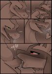 absurd_res anthro azoomer balls blush bodily_fluids breath canid canine charizard comic cum cum_in_mouth cum_inside digital_media_(artwork) duo erection fellatio fur generation_1_pokemon generation_4_pokemon genital_fluids genitals green_eyes hi_res lucario male male/male male_penetrated male_penetrating male_penetrating_male mammal nintendo nude oral panting penetration penile penis pokemon pokemon_(species) red_eyes sex simple_background smile text tongue