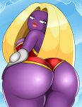 absurd_res back_boob big_butt breasts butt female generation_1_pokemon hi_res huge_butt humanoid jynx lips looking_back looking_down low-angle_view nintendo pokemon pokemon_(species) solo sonson-sensei thick_lips thick_thighs wide_hips