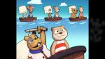 beaver boat bucky_beaver cartoon_eyes clothing impending_doom impending_violence mammal mouse murid murine mustelid olive_otter one-piece_swimsuit otter pipe rodent sailing_boat sailing_watercraft sea shipwrecked_64 swimwear transformation trevor-fox trevor-fox_(character) vehicle water watercraft
