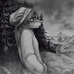 1:1 2024 american_opossum anthro beanie black_and_white breasts clothed clothing digital_media_(artwork) evergreen_tree eye_bags forest forest_background greyscale gynomorph hair hat headgear headwear hi_res hybrid intersex iscariot_(kazupathry) jacket maleherm_(lore) mammal marsupial monochrome mountain murid murine nature nature_background pine_tree plant rat rodent shaded sikaydah simple_background solo sorrow tail topwear tree virginia_opossum