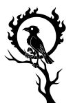 2015 3_legs 4_toes ambiguous_gender anisodactyl asian_mythology avian beak bird black_and_white branch chest_tuft chinese_mythology corvid corvus_(genus) crow digital_drawing_(artwork) digital_media_(artwork) east_asian_mythology feather_tuft feathered_wings feathers feet feral fire folded_wings head_tuft hi_res large-billed_crow monochrome mythological_avian mythology oscine passerine perched scp-1428-1 scp_foundation side_view silhouette simple_background simple_eyes solo sun sunnyclockwork tail tail_feathers three-legged_crow toes triped tuft white_background wings