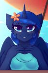  2020 2:3 anthro clothed clothing digital_media_(artwork) equid eyebrows eyelashes female friendship_is_magic front_view hi_res horn looking_at_viewer mammal my_little_pony princess_luna_(mlp) shadowreindeer solo winged_unicorn wings 