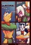 canid canine canis clothing comic dialogue duo eyewear fox gloves handwear hi_res james_mccloud male male/male mammal nintendo red_eyes star_fox sunglasses undressing ventkazemaru wolf wolf_o&#039;donnell