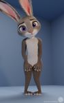  10:16 chickenass disney female feral fur hi_res judy_hopps lagomorph leporid looking_at_viewer mammal multicolored_ears nude purple_eyes rabbit solo zootopia 