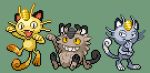  alolan_and_normal alolan_form alolan_meowth black_eyes cat cat_focus commentary_request creature fangs full_body galarian_and_normal galarian_form galarian_meowth gen_1_pokemon gen_7_pokemon gen_8_pokemon grin jon_(zyagapi) jumping looking_at_viewer meowth no_humans pixel_art pokemon pokemon_(creature) sitting smile sprite standing 