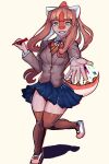 2024 5_fingers absurd_res accessory anthro artist_name bottomwear bow_ribbon brown_hair clothing cosplay dannoartista digital_drawing_(artwork) digital_media_(artwork) dinosaur doki_doki_literature_club! female fingers goodbye_volcano_high hadrosaurid hair hair_accessory hair_bow hair_ribbon hi_res long_hair long_socks looking_at_viewer monika_(doki_doki_literature_club!) multicolored_body multicolored_scales naomi_(gvh) orange_body orange_scales ornithischian parasaurolophus pink_body pink_scales reptile ribbons scales scalie school_uniform simple_background skirt smile solo teal_eyes teeth two_tone_body two_tone_scales uniform watermark white_background