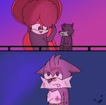 anthro blade_runner blood bodily_fluids canid canine canis dipodid duo fang_the_hunter female hi_res hybrid jerboa lunastar64 male male/female mammal mouse murid murine purple_body rodent sega sonic_the_hedgehog_(comics) sonic_the_hedgehog_(series) wolf