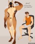 5_toes absurd_res after_exercise anthro athletic athletic_anthro athletic_male balls barefoot black_nipples blush bodily_fluids bottomwear bracelet bulge canid canine canis chair clothing depictionexpress dialogue domestic_dog duo duo_focus embarrassed embarrassed_horny english_text erection feet flexing flexing_bicep foreskin fur furniture genital_fluids genitals german_shepherd glans group hat hat_over_eyes headgear headwear herding_dog hi_res human human_on_anthro humanoid_feet humanoid_genitalia humanoid_hands humanoid_penis interspecies jewelry larger_male long_penis looking_at_partner&#039;s_genitalia looking_down male male/male male_focus male_focused mammal multicolored_body multicolored_fur muscular muscular_anthro muscular_male musk musk_clouds musk_fetish musky_armpit musky_cock nipples nude_anthro nude_male office_chair pastoral_dog penis piercing pink_glans plantigrade precum precum_through_clothing pubes shirt shorts simple_background sitting size_difference smile talking_to_another text toes topwear turned_on vein veiny_penis walking wet wet_clothing