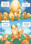  absurd_res anus arcanine balls canid comic english_text female feral genitals group growlithe hi_res male mammal nikkibunn nintendo pawpads pink_pawpads pok&eacute;mon pok&eacute;mon_(species) pussy text video_games wounded 