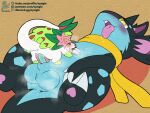 2024 dart_(syngie) docking generation_1_pokemon generation_4_pokemon hi_res land_forme_shaymin legendary_pokemon male male/male nidoran nidoran♂ nintendo penile pokemon pokemon_(species) sex shaymin sheath_sex size_difference syngie