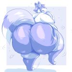 anthro athletic_wear big_butt big_tail bottomwear butt canid canine clothing fox gym_bottomwear gym_shorts hi_res huge_butt love_handles male mammal motion_lines one_leg_up raised_leg shorts simple_background sketch slightly_chubby solo sweater tail tongue tongue_out topwear trinity-fate62 wide_hips
