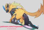 anal anal_masturbation anal_penetration animal_dildo animal_genitalia animal_sex_toy anthro balls black_body black_fur blue_eyes blue_penis claws dildo dildo_in_ass dildo_insertion dildo_sitting equine_dildo erection felid fur generation_7_pokemon genitals hi_res legendary_pokemon male mammal masturbation nintendo object_in_ass penetration penis perineum pokemon pokemon_(species) roy_arashi sex_toy sex_toy_in_ass sex_toy_insertion solo yellow_body yellow_fur zeraora