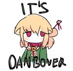  1girl animal_ears bell blonde_hair blush_stickers chibi collar commentary danbooru_(site) droopy_ears empty_eyes english_commentary english_text face_of_the_people_who_sank_all_their_money_into_the_fx_(meme) flat_chest fox_ears fox_girl green_shirt hair_between_eyes hair_bun hair_ornament hair_stick it&#039;s_over_(meme) kemomimi-chan_(naga_u) long_sleeves looking_at_viewer medium_hair meme neck_bell neckerchief no_mouth original pink_eyes red_collar red_eyes sad sailor_collar shibidayo shirt sidelocks simple_background single_side_bun solo white_background yellow_neckerchief yellow_sailor_collar 