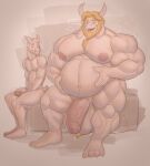anthro asgore_dreemurr asriel_dreemurr balls big_balls blood bodily_fluids boss_monster_(undertale) duo erection father_(lore) father_and_child_(lore) father_and_son_(lore) foreskin gabgbb genitals hi_res humanoid_genitalia humanoid_penis incest_(lore) male male/male musclegut muscular nosebleed parent_(lore) parent_and_child_(lore) parent_and_son_(lore) pecs penis son_(lore) undertale undertale_(series)