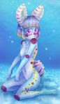  2_toes anthro aquatic_gastropod biped blue_body blue_fur breasts bubble colored digital_media_(artwork) feet female fur gastropod genitals hair hi_res iiijackie3678iii mammal marine mollusk multicolored_body multicolored_fur multicolored_hair nipples nude paws pink_nose purple_eyes pussy sea_slug short_hair slug solo toes water 