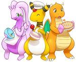  2020 alpha_channel ambiguous_gender ampharos apron baking big_tail brown_eyes cake chef_hat clothing digital_media_(artwork) dragon dragonite food goodra green_eyes group hat headgear headwear hi_res nintendo nude open_mouth orange_body oven_mitts pear_shaped pok&eacute;mon pok&eacute;mon_(species) purple_body pyritie scalie simple_background thick_tail thick_thighs video_games wide_hips wings yellow_body 