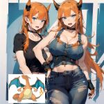  ai-generated charisa charizard humanization nintendo non-web_source pokemon pokemon_(creature) tagme 