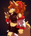 anthro big_breasts breasts ceroba_ketsukane clothed clothing digital_drawing_(artwork) digital_media_(artwork) female fur hair looking_at_viewer open_mouth solo tail undertale_(series) undertale_yellow zub0rsoup