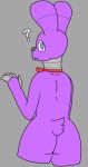  4_fingers ? ambiguous_focus ambiguous_gender animatronic big_ears bonnie_(fnaf) bow_tie buckteeth confusion delta&#039;s_art fingers five_nights_at_freddy&#039;s humanoid lagomorph leporid looking_at_viewer looking_back machine mammal rabbit rear_view robot small_tail solo solo_focus teeth video_games wide_hips 