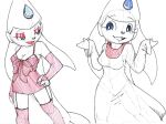 anthro clothing confident_female costume coy dragonlordfluffyxd dress duo female group hi_res lingerie lipstick makeup overalls red_scarf scarf siren smile tail zahra_(disambiguation) zahra_(dragonlordfluffyxd)